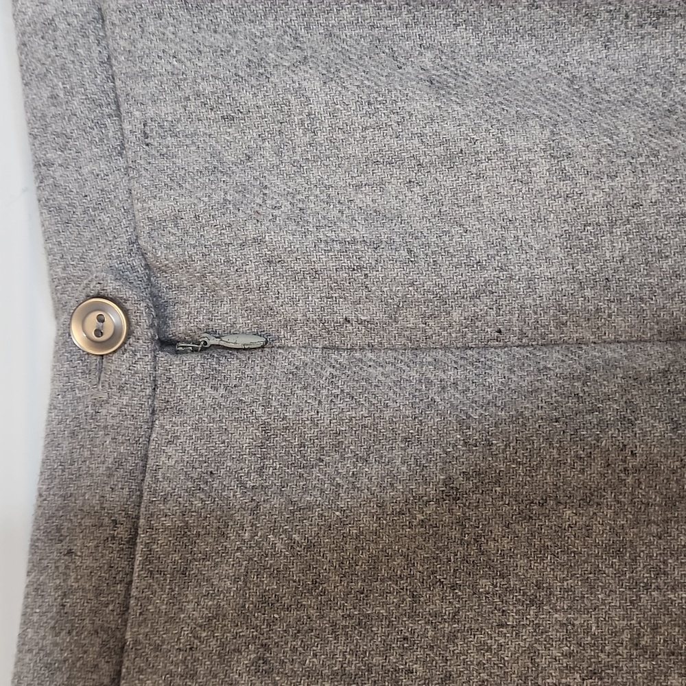 Vintage size 14 light gray wool blend a line skirt - Picture 4 of 10